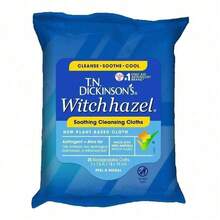 T.N. Dickinson's Witch Hazel Cleansing Cloths,  Refreshing And Soothing, These Cleansing Cloths Are Infused With Natural Witch Hazel To Gently Cleanse And Refresh Skin. 25 Count –Ideal For Removing Dirt, Oil, And Makeup, They Leave Your Skin Feeling Soft And Revitalized. - 1 - 查看 2