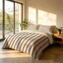 3pcs Set Minimalist Elegant Line Print Duvet Cover Set, Lace Print, Includes 1 Duvet Cover & 2 Pillow Shams, No Filling, Soft & Comfortable Bedding, Polyester, Suitable For Indoor Decor, Home Goods, All Seasons, Fit For Bedroom, Hotel, Homestay, Boys & Girls Room - 80092+SJT+Y - View 6