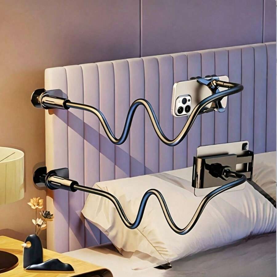 Giá đỡ điện thoại có con lăn xoay 360 độ, điều chỉnh hướng và góc độ dễ dàng. Cấu trúc chắc chắn và bền bỉ, có thể dùng làm giá đỡ điện thoại cạnh giường ngủ cho người lười biếng, tiện lợi khi sử dụng. - nhiều màu - Xem 1