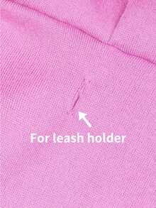 1 pieza Sudadera básica cómoda y cálida de color dopamina, adecuada para gatos y perros, para interiores y exteriores - Rosa - Ver 3