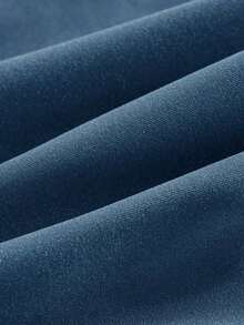 Traje de baño de una pieza de unicolor, asimétrico en el hombro, de moda para el verano y la playa, de estilo minimalista - Azul - Ver 8