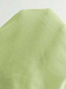 Raffinéa Camiseta ajustado de moda con mangas raglan, cuello en U, cintura fruncida, elástica, blanca, para primavera/verano, para mujeres - Verde - Ver 4