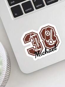 Nhãn dán thể thao tùy chỉnh chữ, nhãn số hình quả bóng nhiều màu sắc, decal có thể tùy chỉnh dành cho các đội thể thao, vận động viên và người hâm mộ. - Nhiều màu - Xem 16