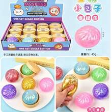 1pc Colorful Dumpling Shaped Slow Rebound Squeeze Toy, Stress Relief Hand And Desk Toy, Suitable For Anxiety Relief, Office Relaxation And Home Decor, Soft Squeeze Toy, Best Gift For Family And Friends (Random Color) - Multicolor - View 1