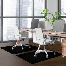 SHAREWIN Office Chair Mat For Hardwood Floor, 140x90 Cm Rolling Chair Mat, Desk Computer Gaming Mat, Under Desk Low-Pile Rug, Multi-Purpose Floor Protector For Home Office Black - Black - View 6