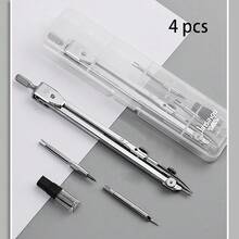 完整配置易繪圖金屬圓規套裝，考試製圖工具，工程設計機械製圖工具，大圓規可清晰精確繪圓，返校季適用 - A - 查看 13