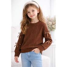 Blouse With Bows For Children And Teenagers. - 鏽棕色 - 查看 1