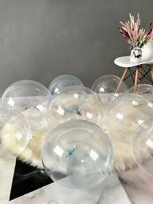 5Pcs 18-Inch Transparent Bobo Ball Aluminum Film Balloon Set Includes Fishing Line And Balloon Arch Set,Camping Party Decoration Arrangement Party Decoration Wedding Birthday Party Decoration Supplies, Party Decorations, Home Decor - Transparent - View 10