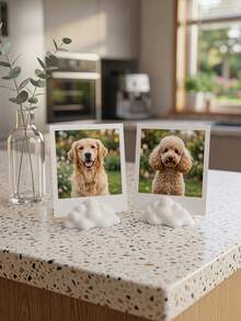 1/3pcs Cute Cloud Shaped Photo Frame Stand, Horizontal Display Design, Suitable For Small Photos, Cards, Notes. Great For Home, Office, Wedding Decor. Single Cloud Shaped Photo Frame Stand - Clouds - View 5