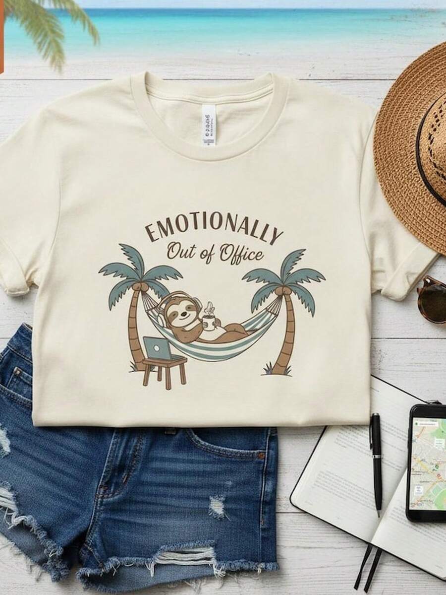EmocionalM1ente Fuera de la Oficina T1S1Hirt 1717 T1EE, Funny other Graphic, M1ental Health Humor S1Hirt, Cozy VaC1Action Gift.