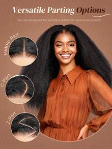 ARABELLA Tóc giả Yaki Straight 13x6 không cần keo, màu đen tự nhiên, 100% tóc người, đã được tỉa và cắt sẵn, ren phủ kín từ tai này sang tai kia, đã được tẩy trắng, các nút thắt nhỏ, ren trong suốt, mật độ 180%, chiều dài 18-30 inch, phần rẽ tự do, mũ thoáng khí, đường chân tóc tự nhiên, sẵn sàng để sử dụng, thân thiện với người mới bắt đầu, dành cho phụ nữ. - SNatural - Xem 9
