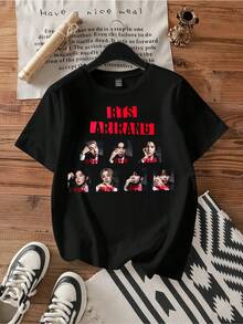 Camiseta Global Legends Arirang Edition B.TS Portrait. Camiseta casual preta de algodão com estampa gráfica vintage e manga curta. - Preto - Ver 6