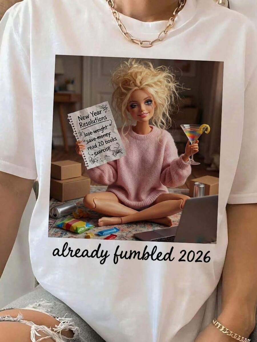 Messy Hair Shirt, Trendy Relatable Graphic Tee, Y2K Vibe camisetas para hombre playeras de hombre ropa hombre conjunto de hombre playera de hombre cosas de hombre vestido casuales para mujer conjuntos de mujer blusas elegantes camisetas para mujer vestido de mujer - Blanco - Ver 1