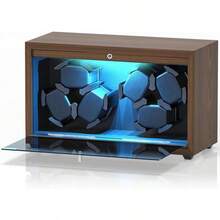 Watch Winder, Caja Relojes, Caja para Relojes Automática, 6 Winding Spaces Organizador de Relojes, 4 Modos de Rotación Watch Winder, LED Watch Box - como en la imagen - Ver 2