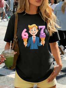Women T-Shirts - Black - View 1