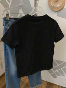 Free Shipping, Local Delivery In Mexico, Delivery In 4 Days. Mama T-Shirt With Pink Bow And Flowers. | Mother's Day T-Shirt | Gift For Mom - 黑色 - 查看 4