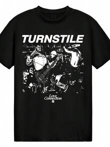 Love Cnecti Graphic Tee   Hardcore Punk Band T-Shirt - Black - View 1
