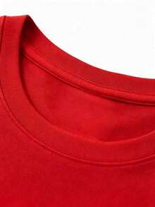 Soft  Playera camiseta gráfica dama mujer manga corta cuello redondo básica  cómoda fresca ligera fit regular moderna juvenil estampado rosas flores 3d brillo mariposa insectos pattern pattern - Rojo - Ver 2