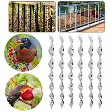 10pcs Bird Repellent Reflective Rods, Bird Repellent Rods, Reflective Strip Bird Repellent Rods, Spiral Wind Rotating Bird Repellent, Suitable For Yard And Garden Decoration, Outdoor Hanging Decor - Spiral - View 6