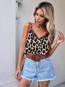 Top Camisola Con Patchwork De Encaje - Multicolor - Ver 8