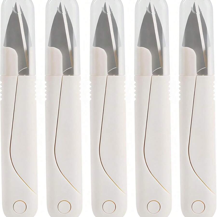 5 Packs Stainless Steel Thread Cutter Scissors - Ergonomic, Versatile, And Durable For Crafting, Embroidery, And Knitting - A - View 1