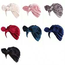 1pc Luxury Satin Silk Sleep Cap With Adjustable Strap, Lightweight And Comfortable. Can Care And Protect Hair During Shower, Perfect For Curly, Braided And Long Hair. This Fashionable And Comfortable Night Hair Care Product Keeps Hair Healthy All Night. Perfect Gift For Holidays. - Multicolor - View 6