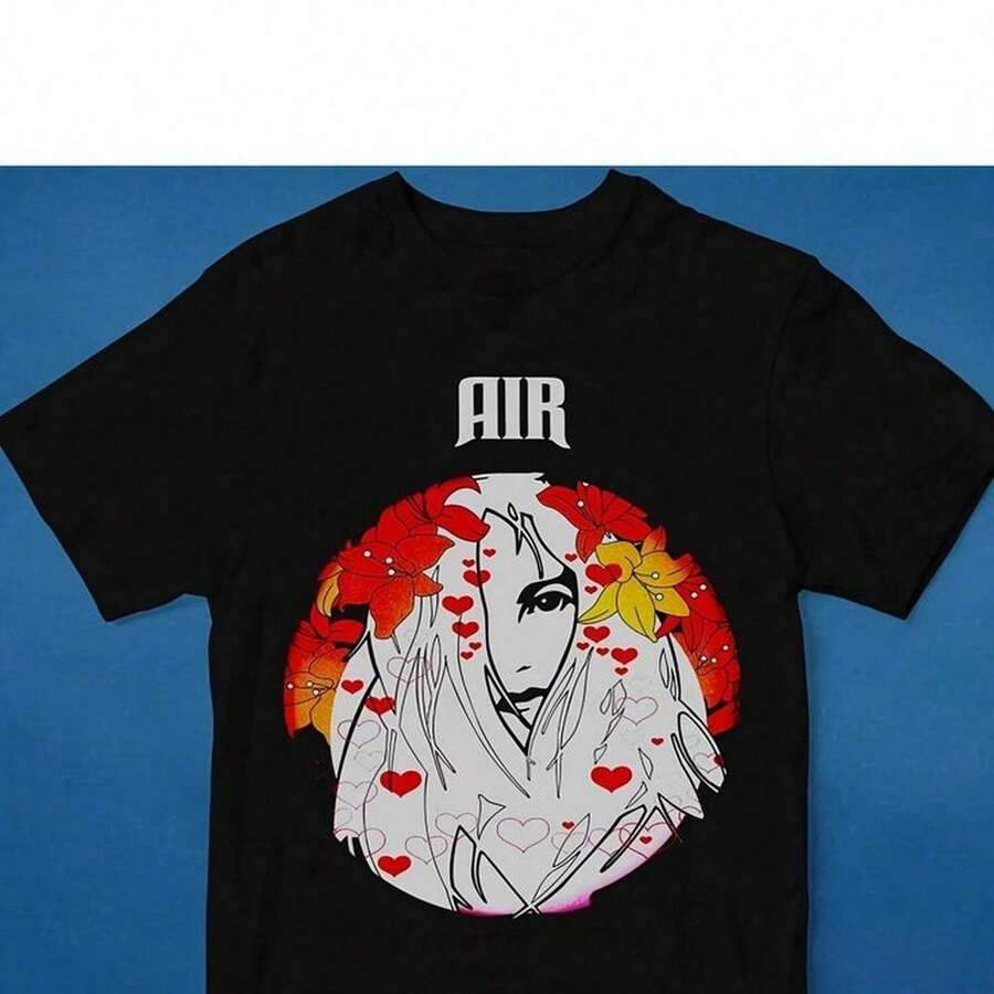 AIR BAND T ShirtShirt For Women Camiseta 100% Algodón Unisex - Playera Casual Premium de Corte Cómodo - Negro - Ver 1