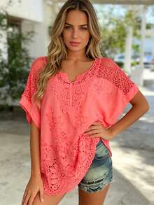 Women Tops - Red - View 2