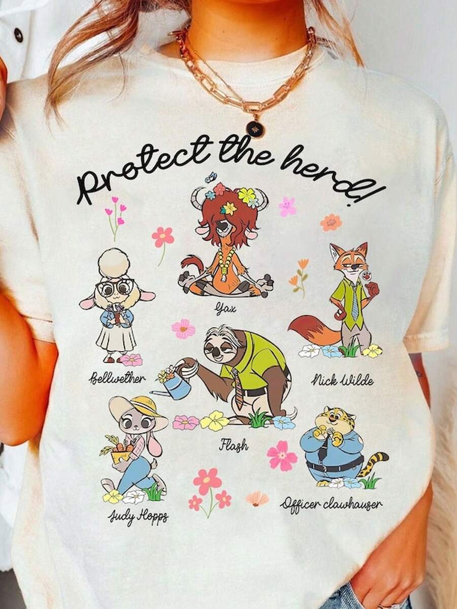 Z1ootopiaA1 Protect The Herd Characters S1Hirt, Judy Hopps Nick Wilde Priscilla S1Hirt, Family Matching S1Hirt, WDW TR1ip S1Hirt.