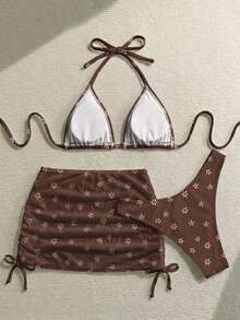 Conjunto de traje de baño de vacaciones para mujer, conjunto de vacaciones de verano para mujer, conjunto de playa para mujer - Multicolor 10 - Ver 2