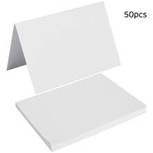 50/30 Thẻ gấp trắng (4x6 inch), Thẻ chúc mừng trắng, Thích hợp để làm thiệp thủ công, thiệp cảm ơn, thiệp mời và nhiều dịp khác. - Trắng - Xem 7