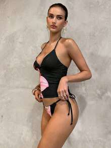 Conjunto de bikini a cuadros de cereza dulce - Multicolor 3 - Ver 4