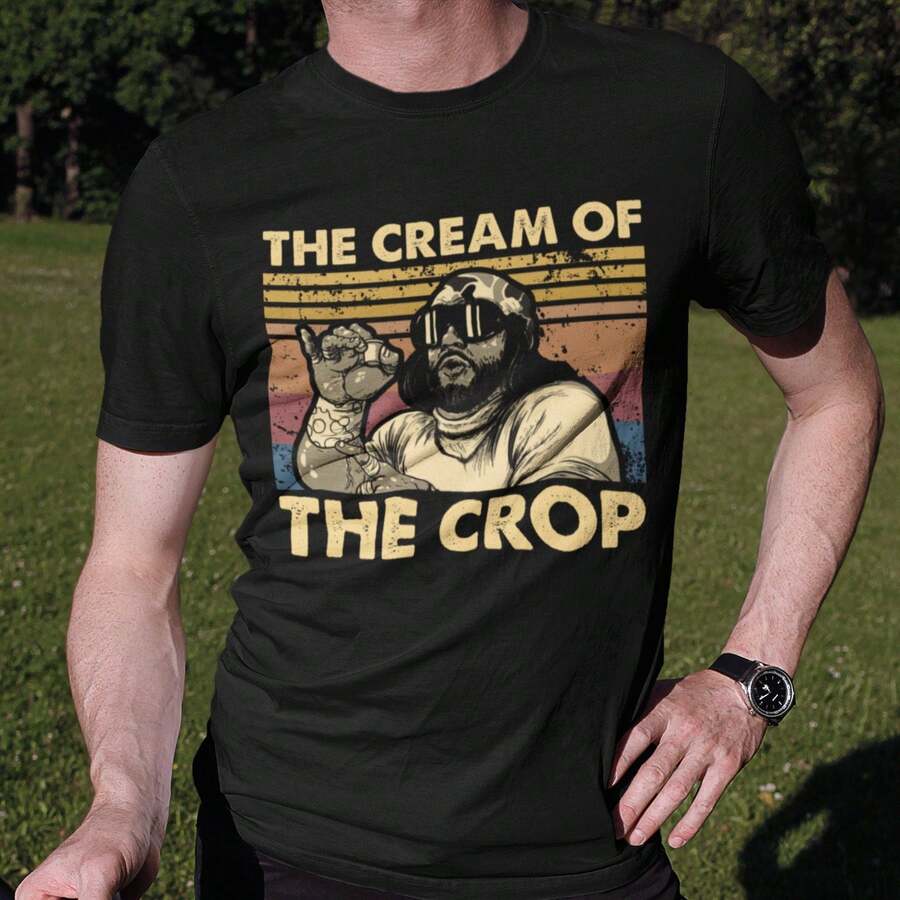The Cream Of The Crop Camiseta, Moletom e Blusas Vintage Retro Unissex - Preto - Ver 1