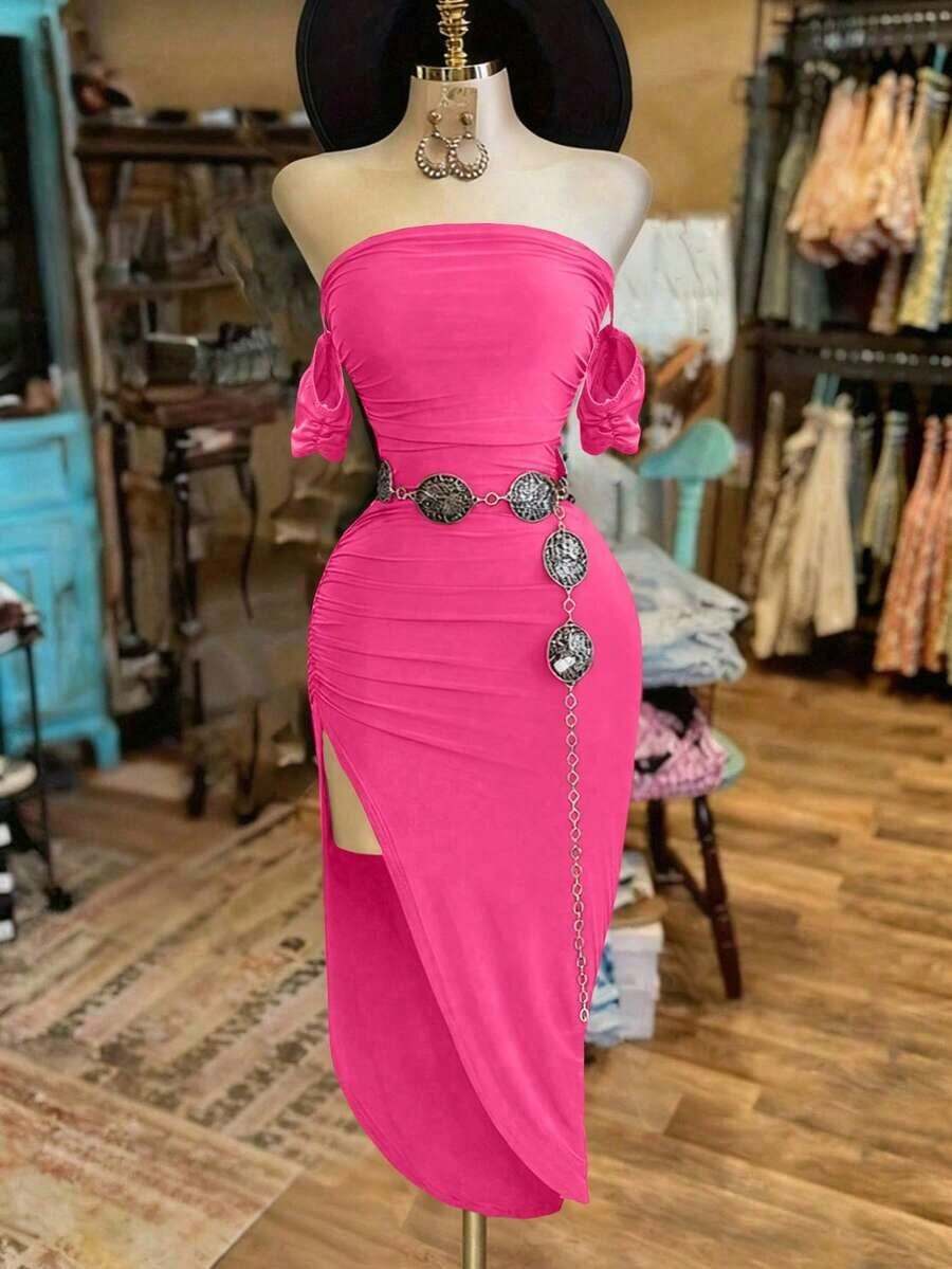 bandeau de unicolor de moda para mujer - Rosa - Ver 1