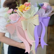 5pcs/Set Single Flower Box, Bouquet Handbag, Floral Art Box, Fairy Wand, Rose Bouquet Packaging Box With Bow - Gift Box - View 13