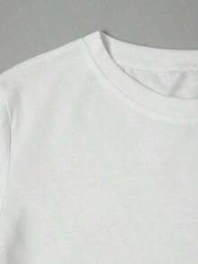 Soft 100% Cotton T-Shirt. Heart Design T-Shirt, Leopard Print, Colorful, Casual, Round Neck, Short Sleeve, Ideal For Everyday Wear, Eye-Catching, Modern, Loose Fit, Perfect For You. Breathable Cotton Tee, All Match. Cool. - 白色 - 查看 4