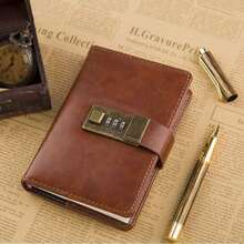 Exquisite Mini A7 Lockable Notebook, Portable Convenient Secret Diary, Retro Travel Journal, Suitable For Both Men And Women To Protect Your Privacy (15cm X 10cm) - A7 - View 6