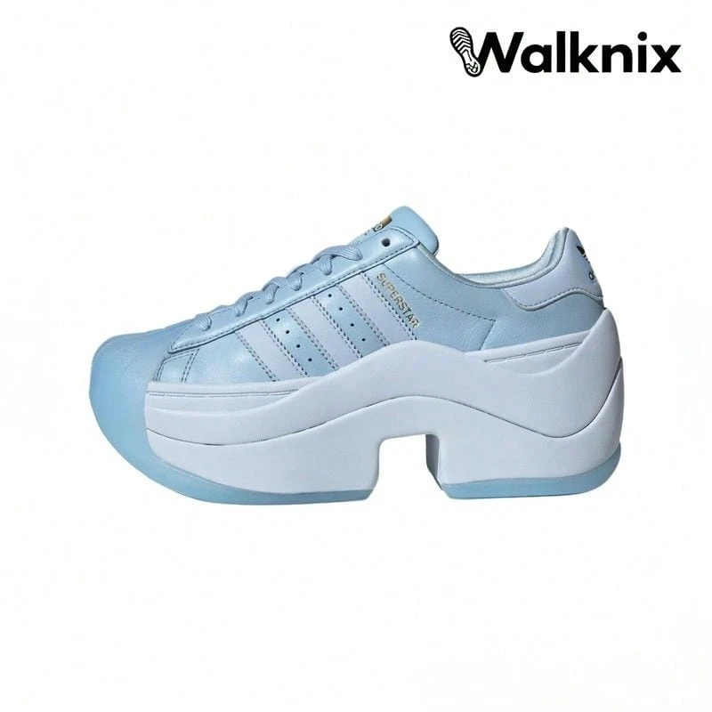 Adidas Originals Superstar Bold Comfortable Fit Lifestyle Casual Shoes Crystal-Blue Sneakers Women KI3553 - 彩色 - 查看 1