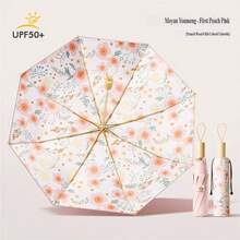 Ô gấp 3 8 nan, ô chống nắng phủ màu chống tia UV, thiết kế thời trang cho nữ, ô đa năng chống nắng & chống mưa - Ô gấp ba - Xem 7