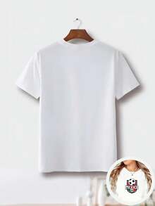 One piece,blusas de mujer blusas bonitas para mujeres ropa de mujer conjuntos para mujer,Almacen local 180g camiseta negra y blanca diseño de fútbol mexicano alta calidad de impresión cuello redondo corte holgado casual diario unisex transpirable versátil lavable a máquina cómoda tallas S ~ 2XL ideal para uso diario casual deportes y todas las estaciones México selección. - Blanco - Ver 4