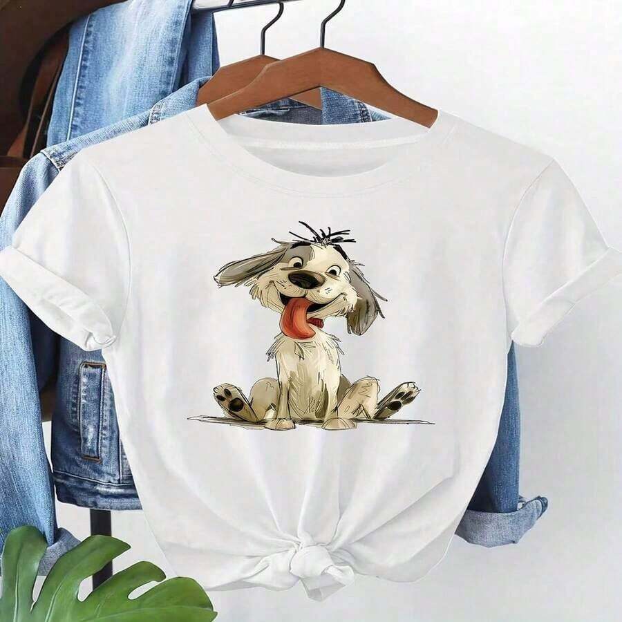Plus Size Women's Plus Size Pineapple Print T-Shirt - Short Sleeve Summer Blouse With Round Neck And Fruit Print, Elegant Casual Top For Spring/Summer, Machine Washable For Beach Outfits And Casual Wear (When One Isn't Enough) - Unisex Vintage Urban Style Loose Cotton Short Sleeve Round Neck T-Shirt, Women's Blouses, Women's T-Shirts, Casual Blouses For Ladies - 白色3 - 查看 1