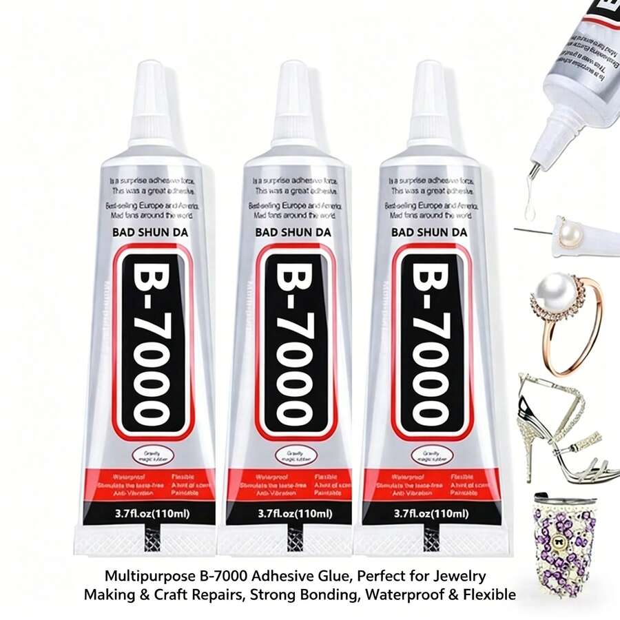 Keo dán B7000 10ml, keo dán trang sức dùng cho băng đô, trâm cài, khung trang sức, kim cương, bông tai, mặt dây chuyền, đồ thủ công DIY, chất kết dính siêu mạnh. - A - Xem 1