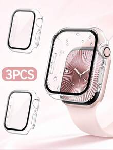 BOLLYMORE 3PCS Transparent PC Protective Case For Series 11/SE 3/Ultra 3/38/41/40/44, Shockproof Hollow Design, Also Compatible With Series 8/Ultra/Series 7/Series 11, 42mm/46mm - 3PCS Watch Case - View 15
