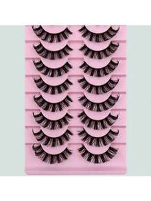 7 Pairs Fluffy Natural Thick False Eyelashes, Essential For Creating Perfect Makeup Look - Black - View 5
