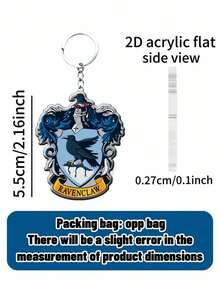 Colgante del entorno de la escuela de magia de Harry Potter - Llavero de silicona de doble cara de la escuela de magia Broche de metal accesorio para hombres - Multicolor - Ver 3