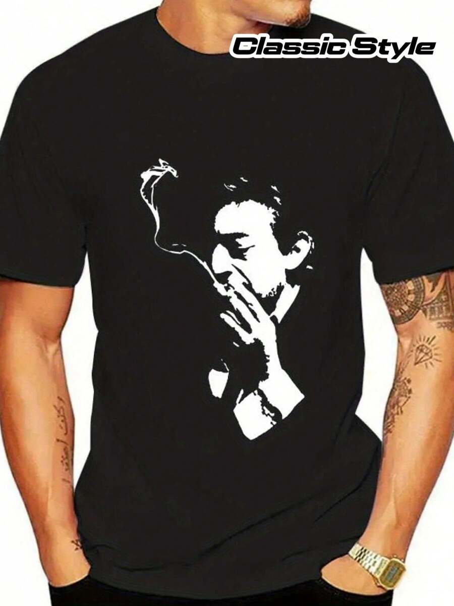 Camisetas masculinas - Preto - Ver 1