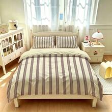 3pcs Set Minimalist Elegant Line Print Duvet Cover Set, Lace Print, Includes 1 Duvet Cover & 2 Pillow Shams, No Filling, Soft & Comfortable Bedding, Polyester, Suitable For Indoor Decor, Home Goods, All Seasons, Fit For Bedroom, Hotel, Homestay, Boys & Girls Room - 80092+SJT+Y - View 5