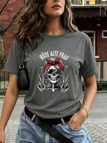 Women T-Shirts - Dark Grey - View 12
