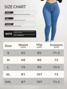 Womens Classic High Waisted Skinny Stretch Curvy Butt Lifting Jeans Slim Fit Denim Pants(The Size Is Too Large, It Is Recommended To Take A Smaller Size) - 黑 - 查看 5