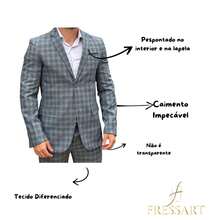 Men's Slim Fit Prince Of Wales Pattern Polyviscose Suit - 棋盤 - 查看 4